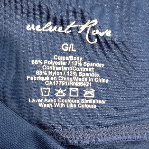 Velvet Rose Leggings Mesh Cut Out Size Large - Picture 5 of 5